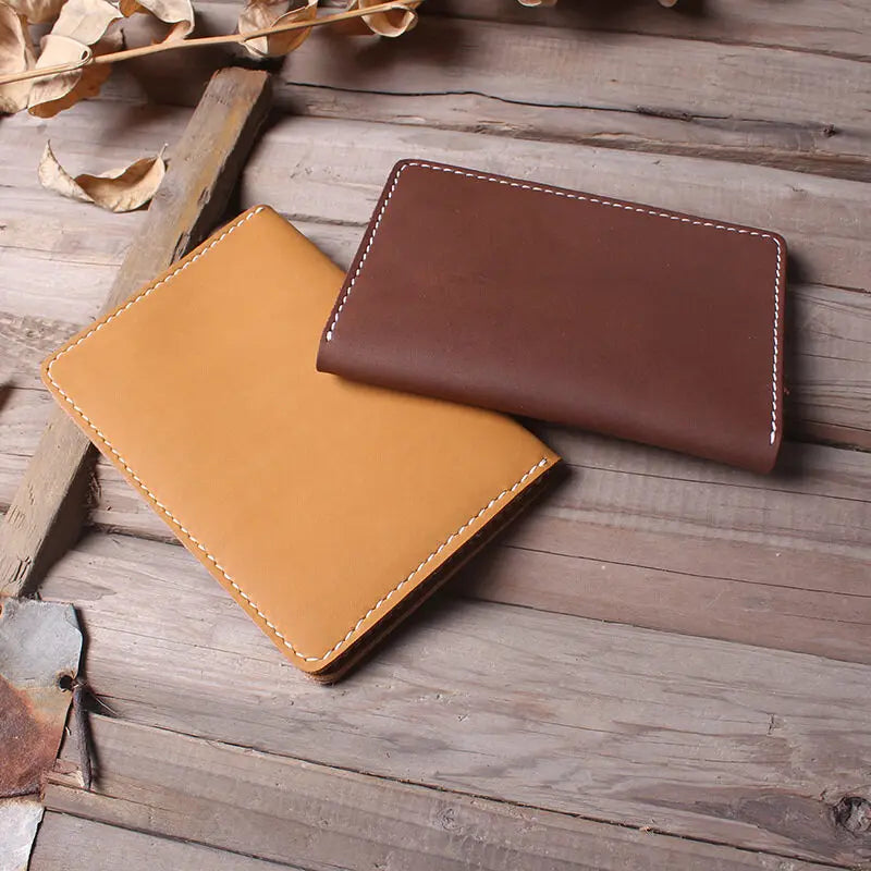Genuine Leather Passport Holder with Card Slots