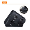 Black PU leather tool and storage pouch for motorcycle side saddlebags