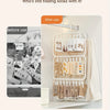 A comparison showing laundry folding methods: before using a multi-clip rack and hanging directly after drying.