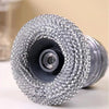 Silver press dish brush with built-in soap dispenser