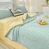 Lightweight Washed Cotton Quilt Set – Breathable Summer Bedding with Printed Pattern