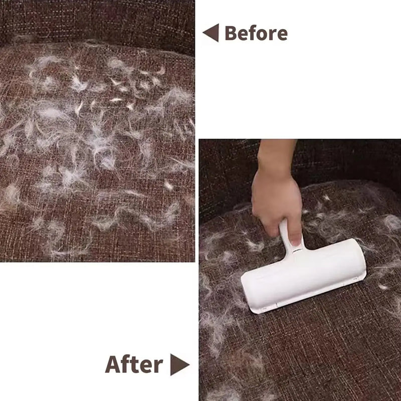 Rouleau Anti-Poils pour Animaux Réutilisable avec Base Auto-nettoyante