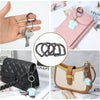 Stainless Steel D-Ring Clips with Snap Hooks for Bags and Keychains (Set of 5)