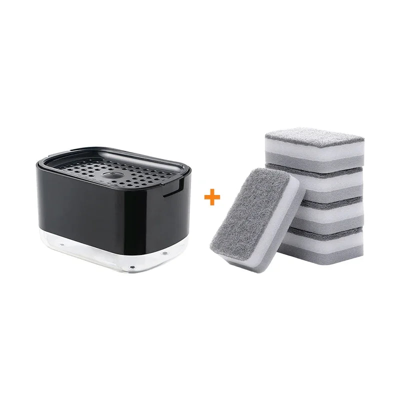 2-in-1 Dish Soap Dispenser with Sponge Holder