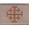 Embroidered Crusader Cross Tactical Patch with Hook and Loop Backing