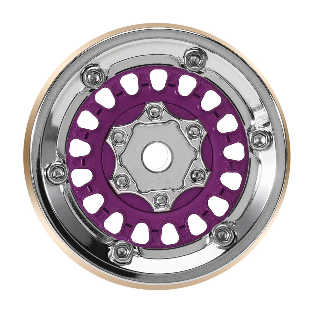 INJORA 1.0" Modular Beadlock Wheels for 1/18 1/24 RC Crawlers - Brass & Aluminum