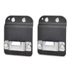 A black clip-on tool belt holster designed to secure drills and power tools.
