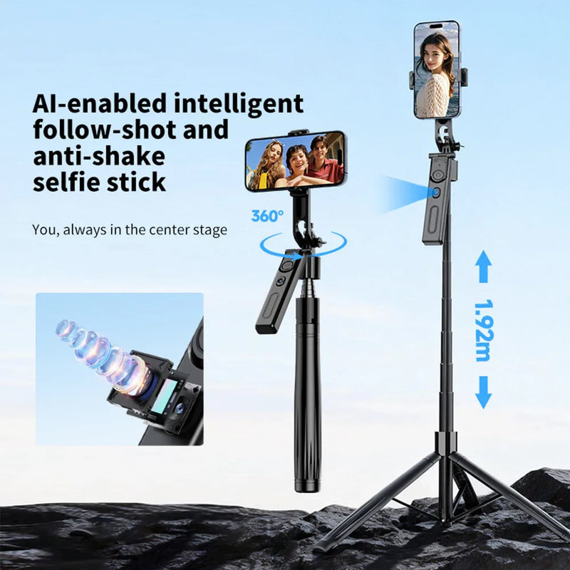 AI Tracking Selfie Stick Tripod with Remote