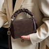 Suede-Style Crossbody Shoulder Bag