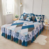 Lace-Trimmed Bed Skirt with Printed Design