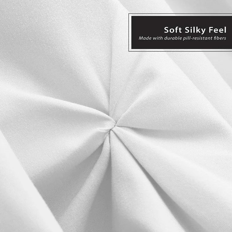 Elastic Wrap-Around Bed Skirt with 14-Inch Drop