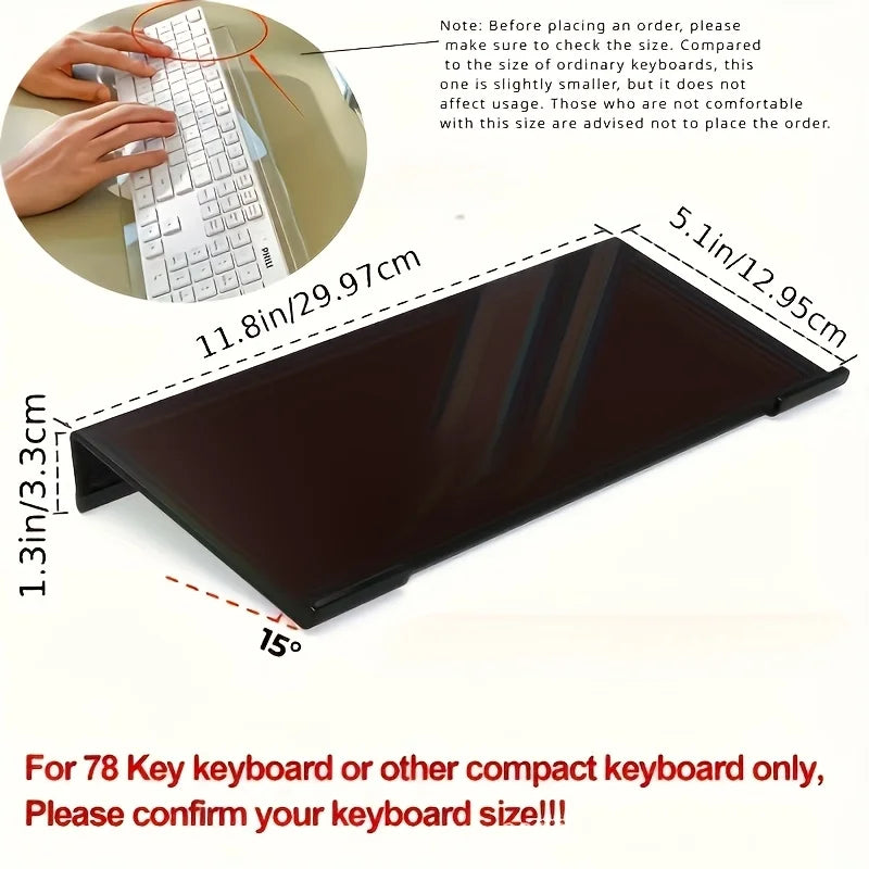 Clear Acrylic Keyboard Stand with Anti-Slip Base