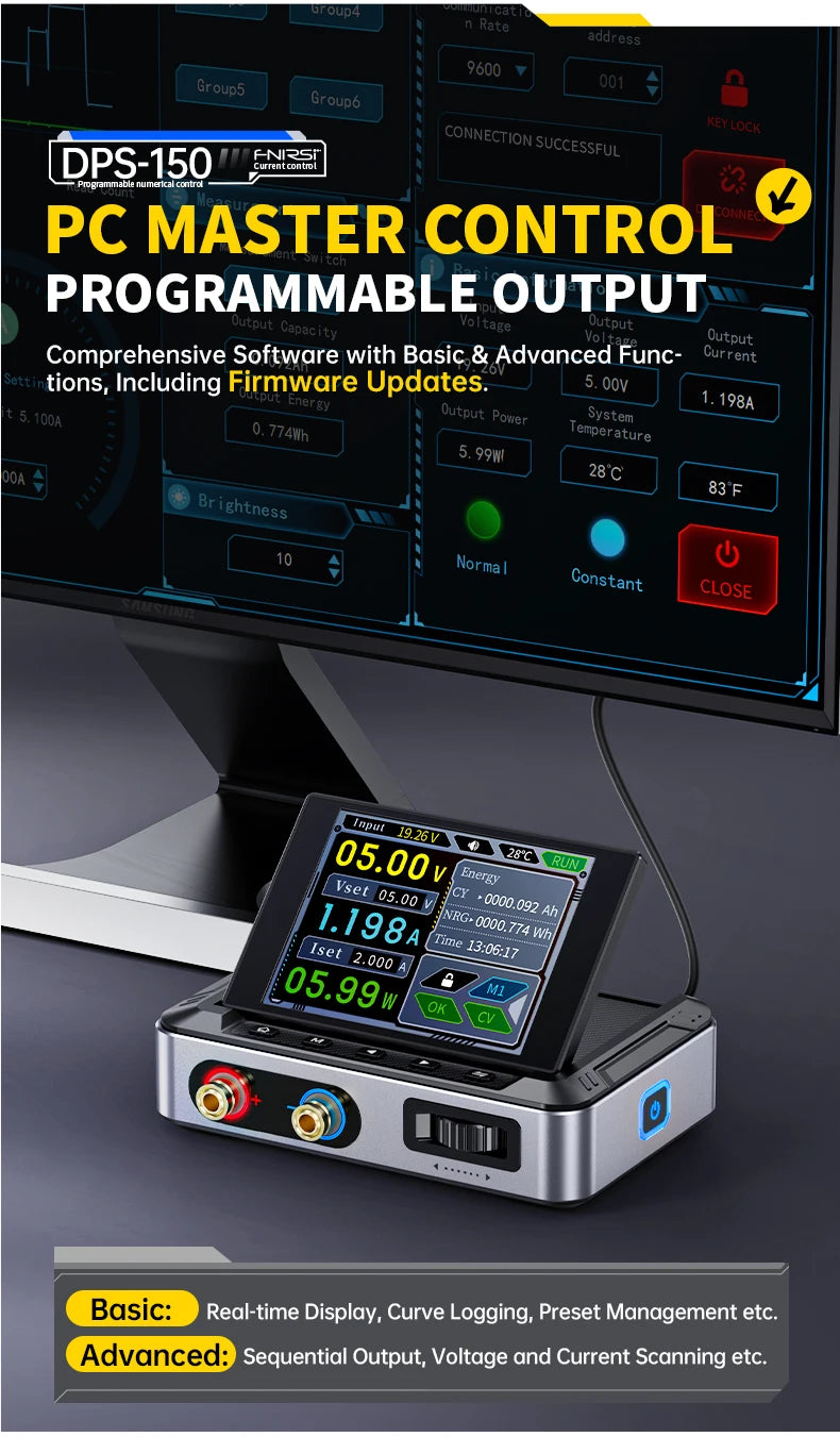 Portable 30V 5A Adjustable DC Power Supply with Digital Display