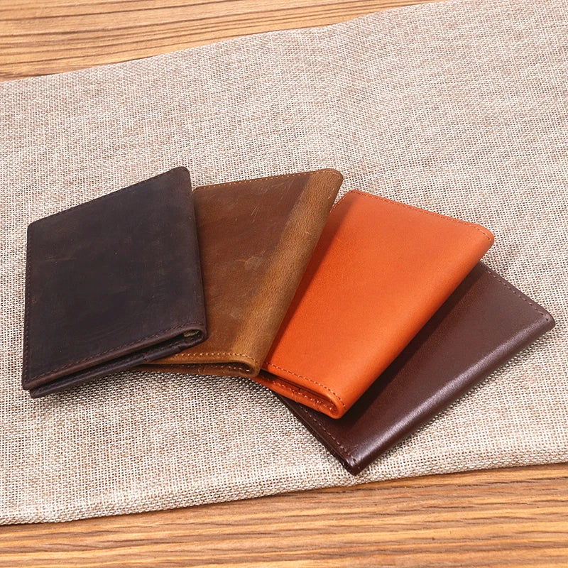 Vintage Slim Leather Card Holder Wallet for Men