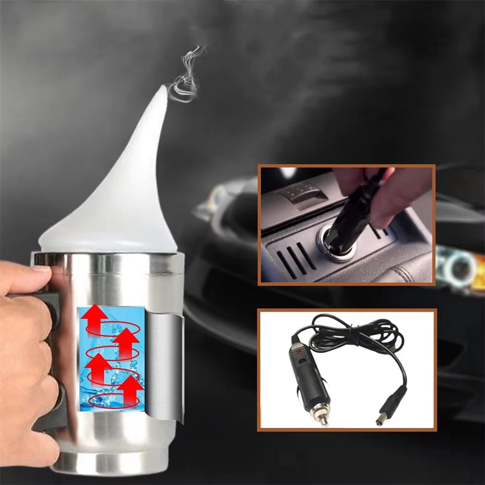 A silver handheld device for headlight restoration, showing a nozzle with vapor emerging.