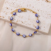 Evil Eye Charm Bracelet in Stainless Steel