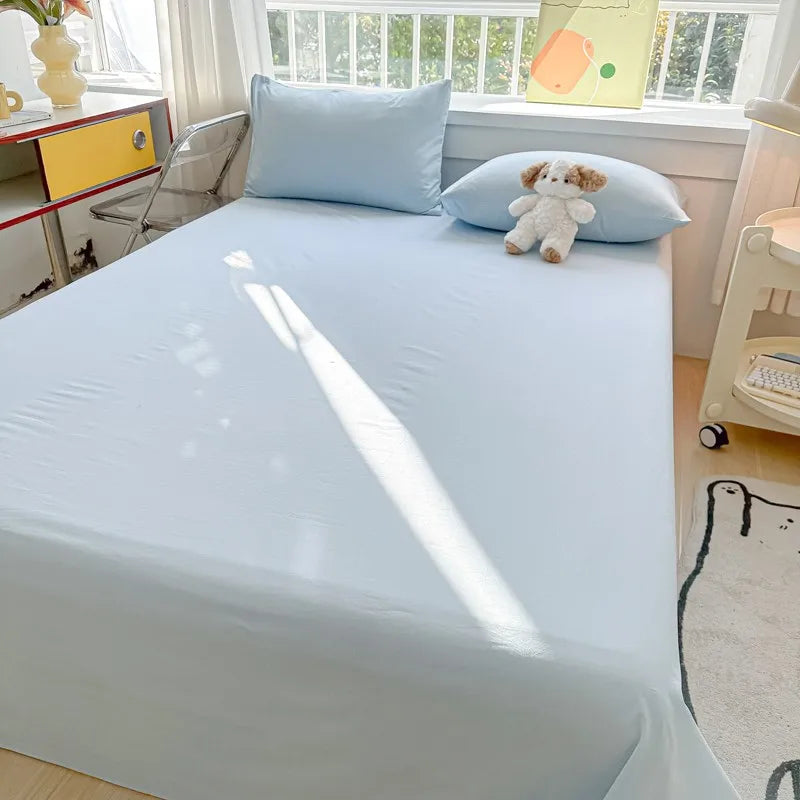 Organic Cotton Percale Bed Sheet Set with Pillowcases