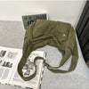 Cotton Canvas Crossbody Bag with Large Capacity