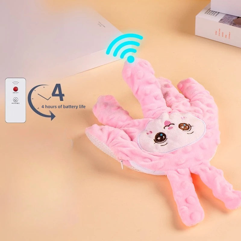 Soothing Cartoon Bear Sleep Aid Pillow with Remote Control for Newborns