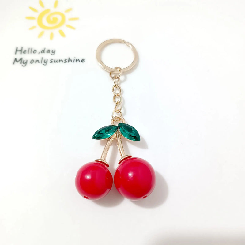 Cherry Silicone Bag Charm & Keychain