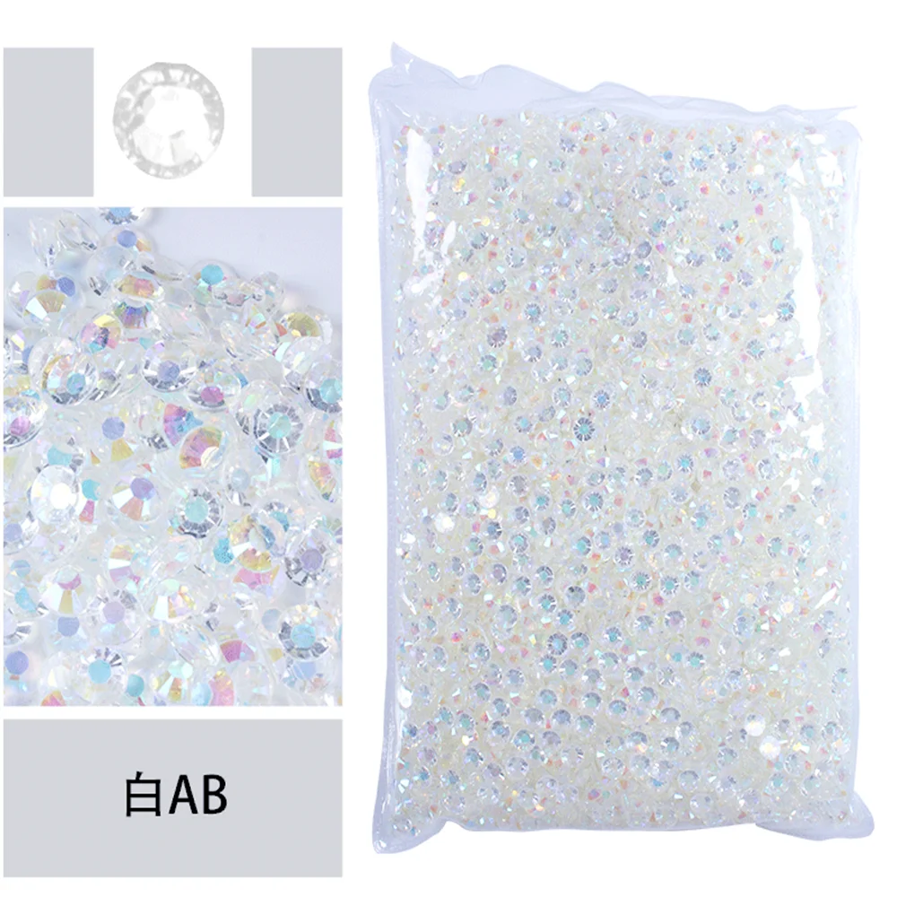 Jelly AB Flatback Resin Rhinestones (2-6mm)