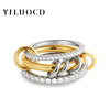 Stainless Steel Cubic Zirconia Stackable Rings