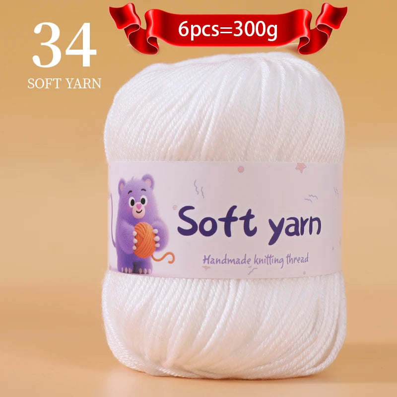 Soft Acrylic Yarn Balls for Knitting – 300g