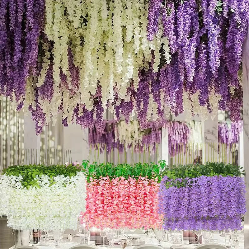 Artificial Wisteria Vine Garland for Wedding & Home Décor