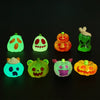Glow-in-the-Dark Halloween Witch & Pumpkin Figurine Set
