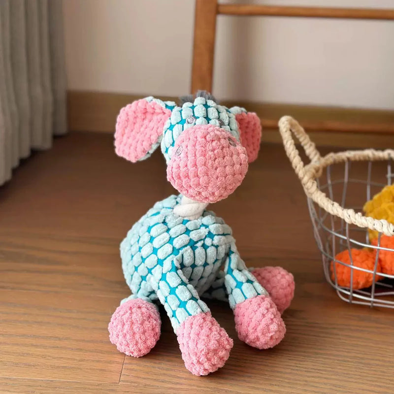 Squeaky Donkey Plush Dog Toy