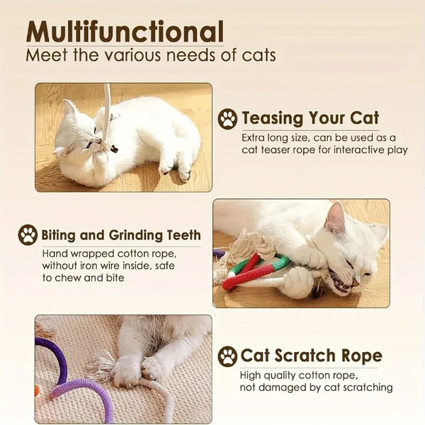 Natural Sisal Catnip Rope Toy for Cats