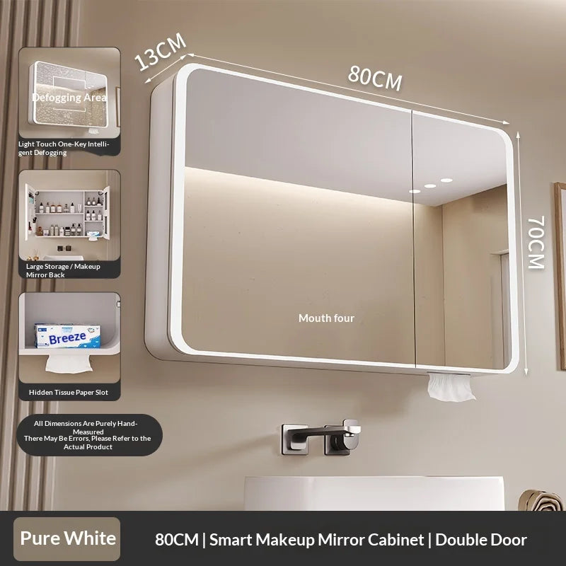 LED Bathroom Mirror with Anti-Fog and Touch Control