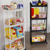 3-Tier Plastic Utility Cart with Lockable Wheels