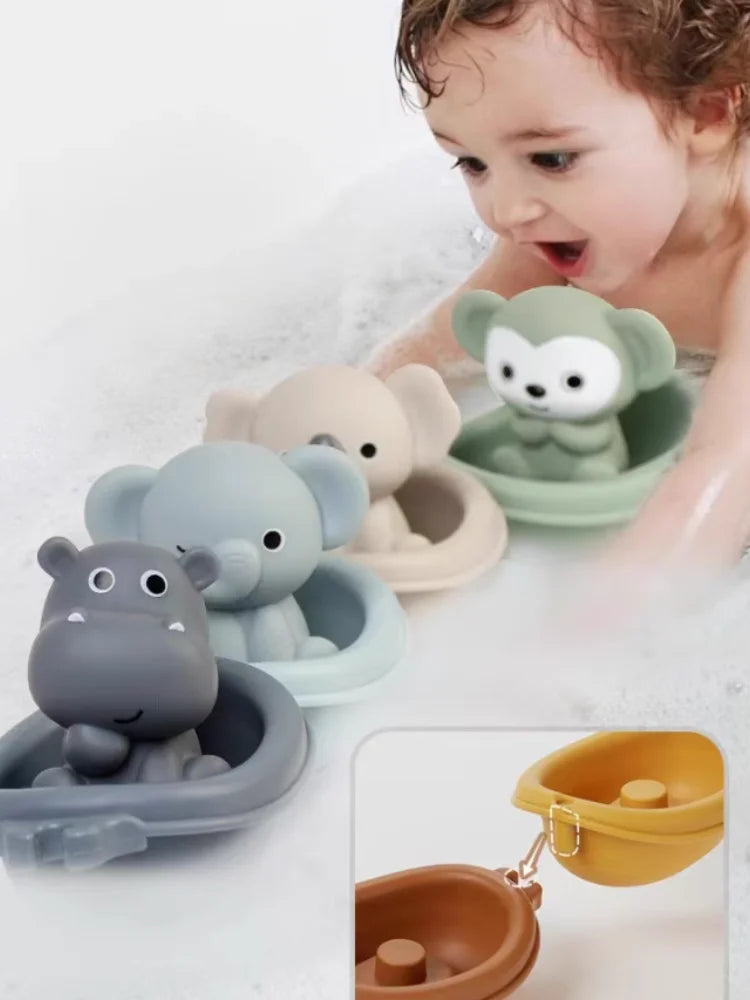 Dinosaur Bath Toys for Toddlers – Squeeze, Spray & Float