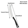 A black handle and white bristles crevice cleaning brush with a 12cm length.