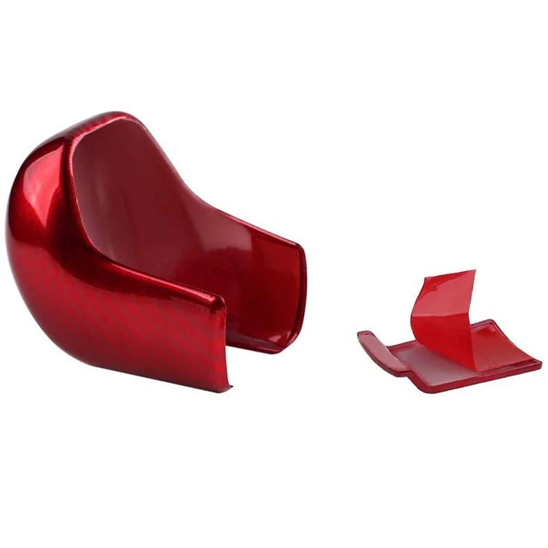 Red Carbon Fiber Shift Knob Cover for Select Honda Civic Models