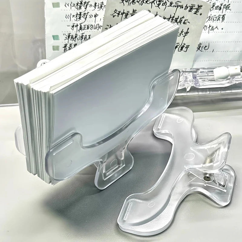 Frosted Transparent Book Page Holder Clip