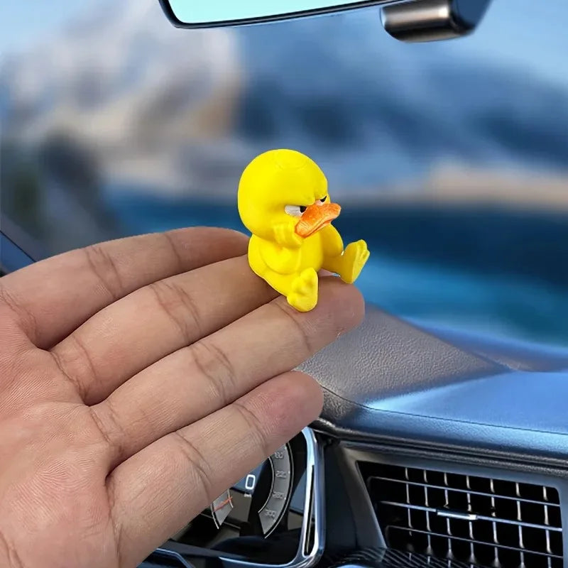 Grumpy Yellow Duck Garden Statue