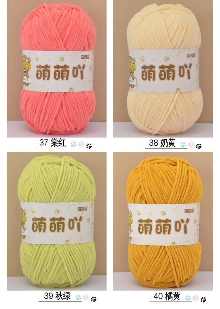 Soft Chenille Yarn for Crocheting and Knitting