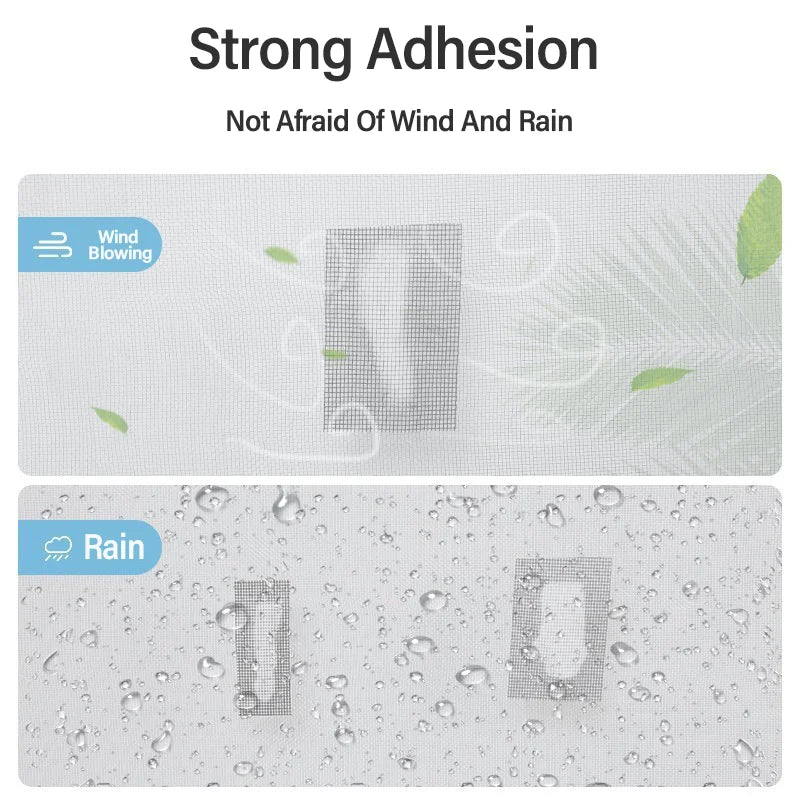 Self-Adhesive Window Screen Repair Patch - Waterproof Mesh Tape for Holes & Insect Prevention
