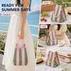 Striped Knit Mini Bucket Tote Bag