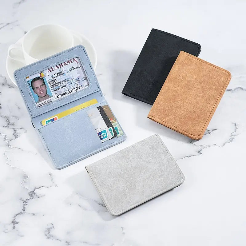 Slim Leather Card Holder Wallet