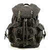 Canvas & Leather Travel Backpack – Waterproof, Large Capacity for School, Work & Hiking