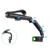 Black 360 degree rotatable car sun visor phone holder with adjustable angle settings