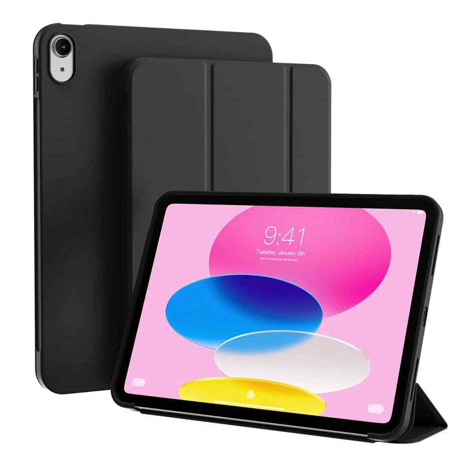Premium Faux Leather iPad Case with Magnetic Smart Cover and Stand