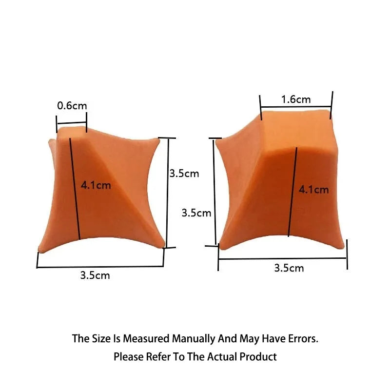 An orange silicone tile grout filling tool set with various sized pieces for home seam repair.