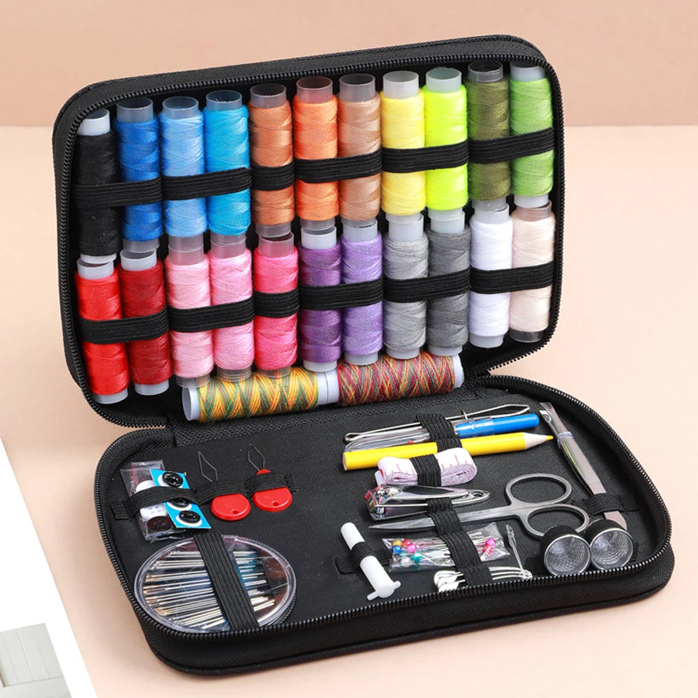 Complete Sewing Kit with Threads, Needles, and Accessories