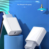 A white 40W PD3.0 fast charger is shown next to a blue background with text indicating it is for iPhone 8-16 series.