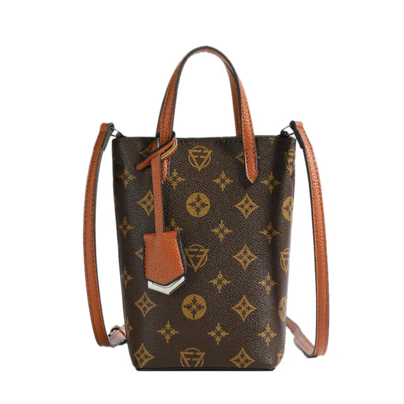 Vintage Plaid Crossbody Bag with Detachable Strap