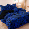Gothic Skull Print Duvet Cover Set with Pillowcases - Soft Polyester Bedding for Adults